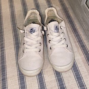 Roxy white slip on shoes